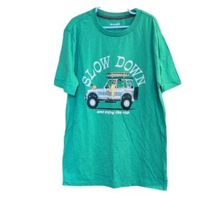 NWOT Old Navy Green Slow Down Short Sleeve T-shirts Size XL